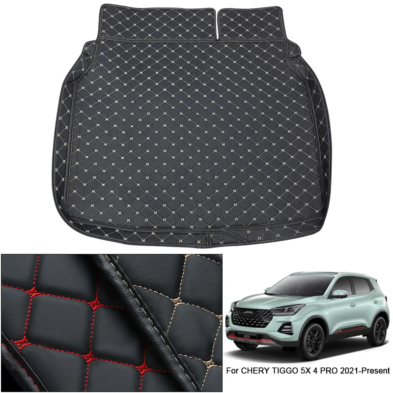 

1pc Leather Car Custom Trunk Mats Waterproof Anti-Dirty Tray Cargo Liner Auto Accessories For Chery Tiggo 5X 4 Pro 2021-2025