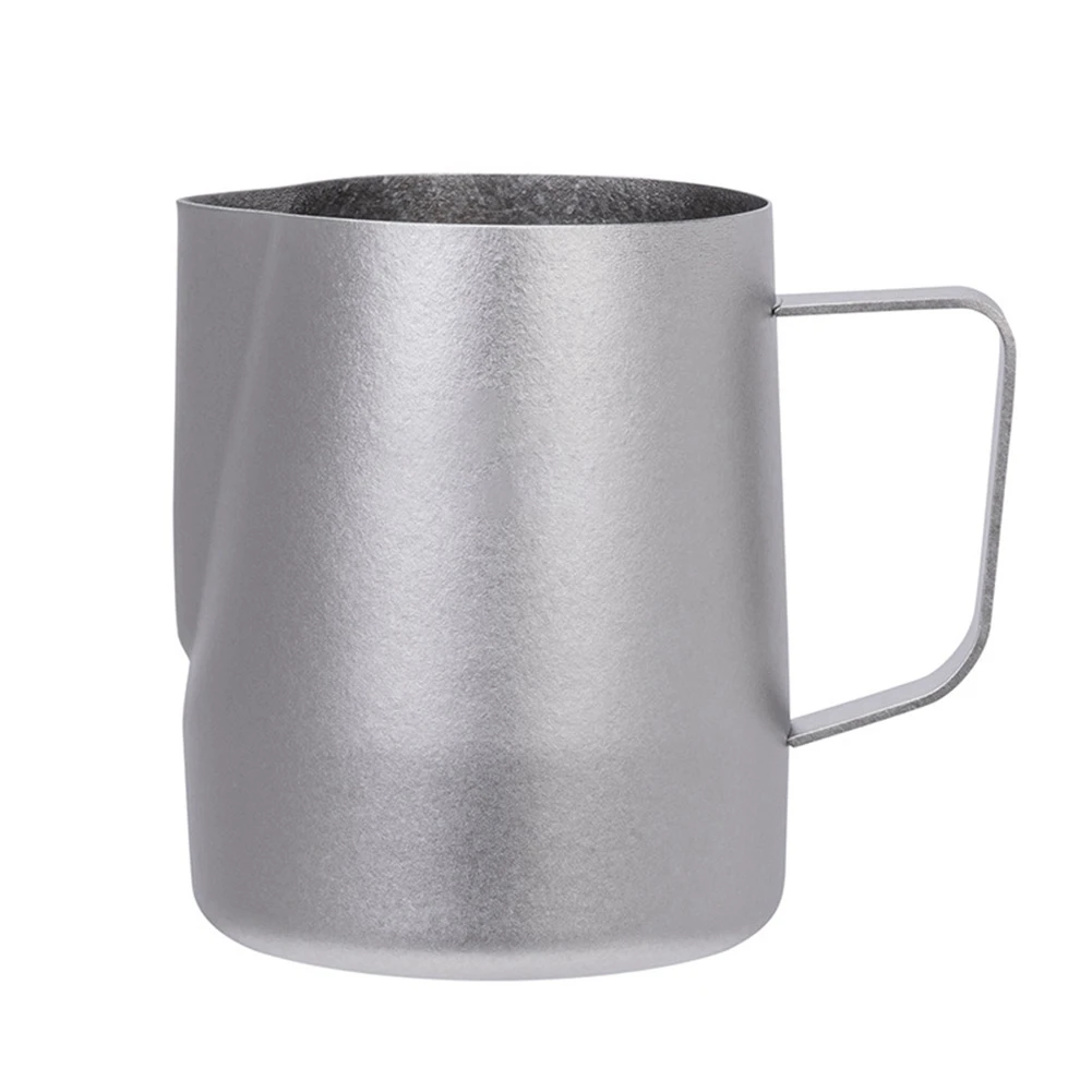 A19F-Milk Frother Cup 600Ml Coffee Latte Art Milk Jug With Round Spout Coffee Pitcher