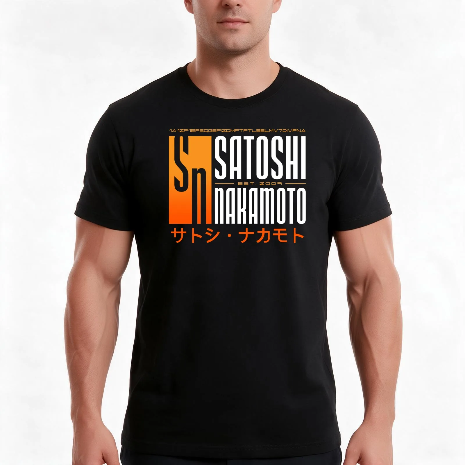 Satoshi Nakmoto's Monogram T-Shirt, Summer Casual Cotton Tee, Oversized Streetwear Tops, Vintage Graphic Print, Unisex Men Women