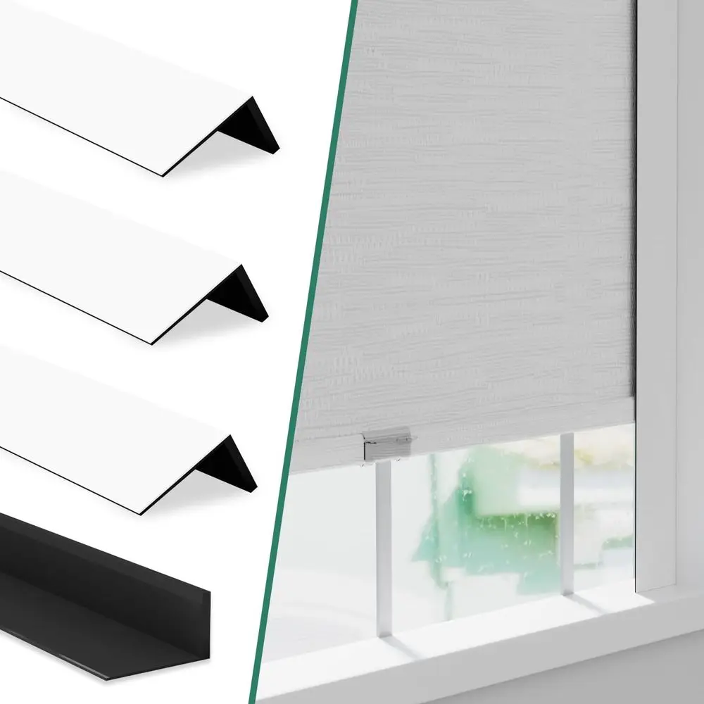 

Light Blocking Strips or Window Shades and Blinds, 100% Blackout PVC Side Tracks Light Blocker or Blinds, Window Light Blocker o