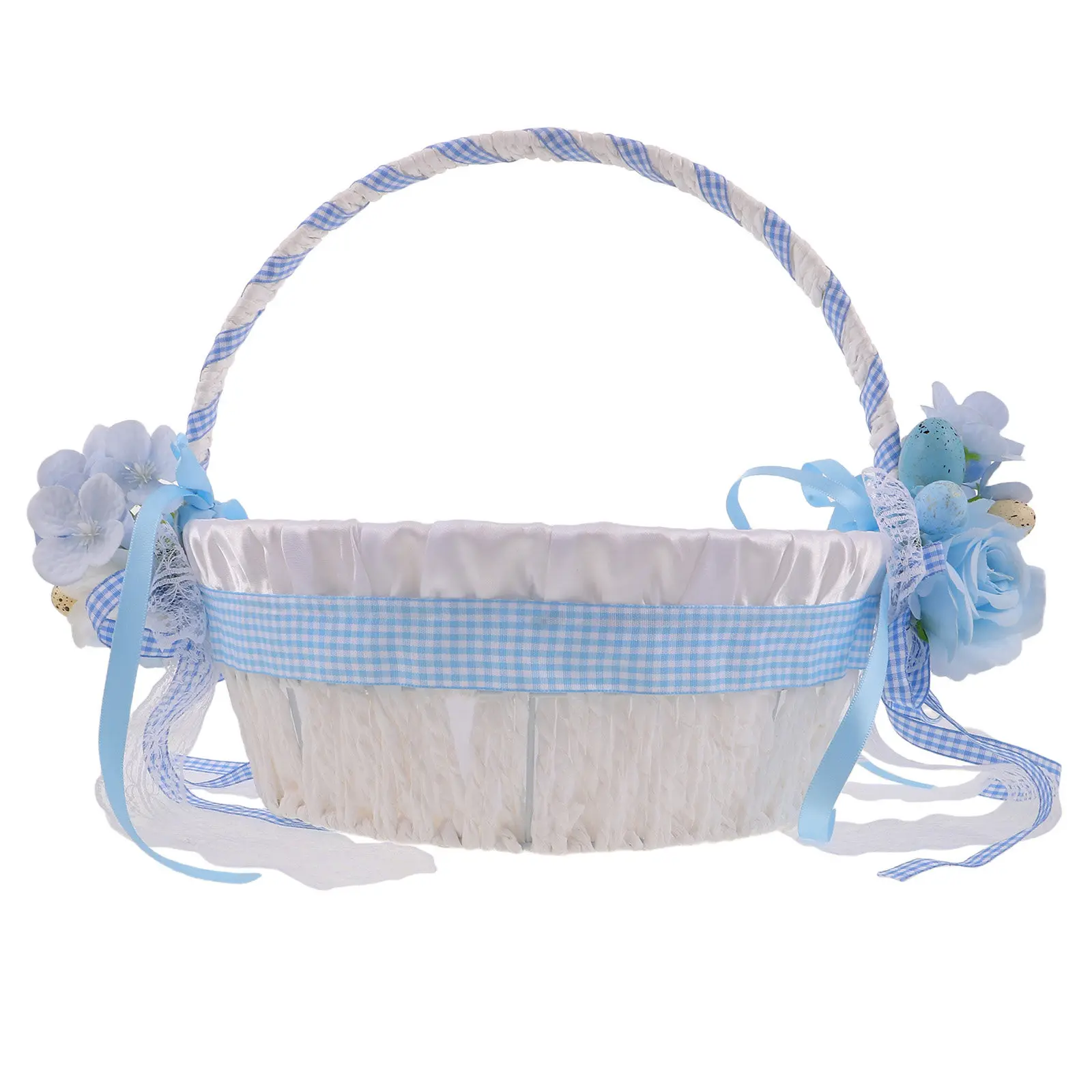 

Многофункциональная плетеная корзина для свадебных подарков, конфет, яиц, декоративная корзина с ручкой для цветочных композиций и