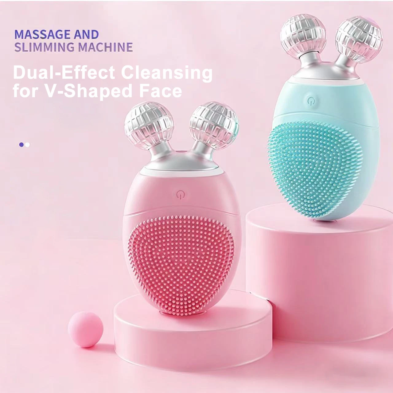 

Electric Silicone Facial Cleansing Brush, Waterproof Sonic Face Wash Machine with Massage & Import Function, Deep Pore Cleaner