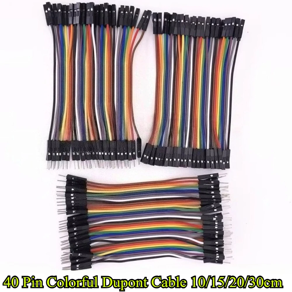 40 دبوس اللوح سلك كابل قافز ذكر إلى ذكر/أنثى إلى أنثى/ذكر إلى أنثى كابل الشريط لاردوينو لتقوم بها بنفسك 10/15/20/30 سنتيمتر #4