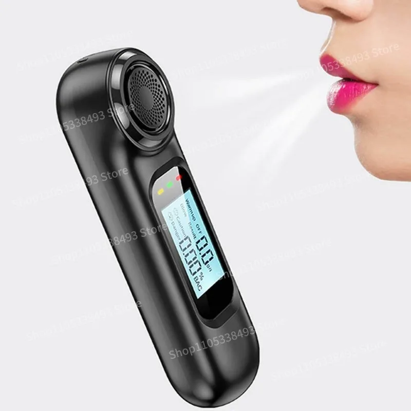 For Portable Alcohol Tester High Precision Alcohol Concentration Tester Blowing Drunk Driving Tester Rechargeable