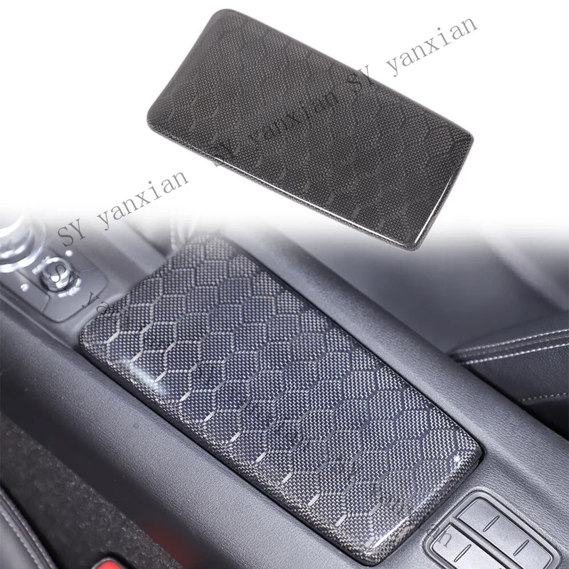 SY+ Honeycomb Carbon Fiber Center Console Armrest Box Panel Cover For Mazda MX-5 16+
