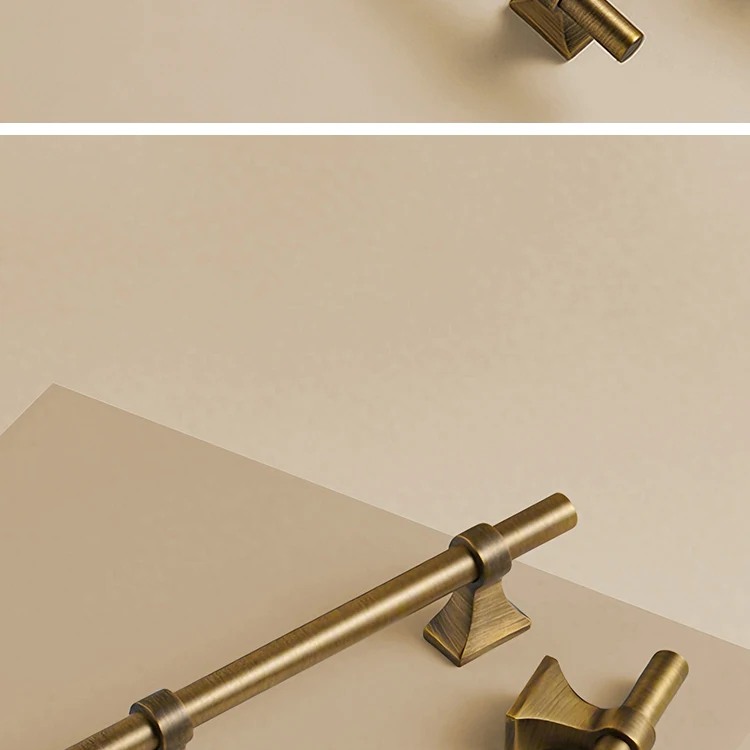 Dooroom Möbelgriffe aus massivem Messing, Schrank- und Schubladenknöpfe, antiker Bronze-Möbel- und Kleiderschrankgriff – Detail 5