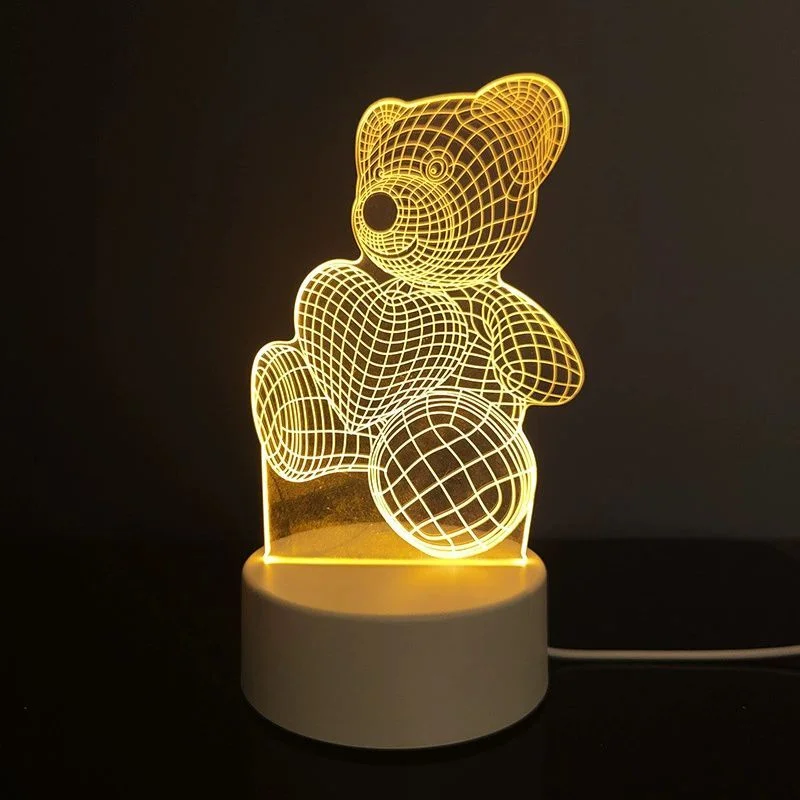 

Новинка, 3D акриловый светодиодный ночник с питанием от USB, прикроватный декор для спальни, ночник, подарки на день рождения для детей, настольные украшения