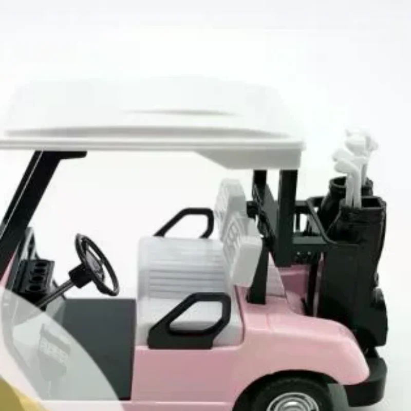 1Pc 1:20 Scale Golfcart Pullback Vehicle Alloy Transportation Gift Mini Golf Cart Metal Pull Back Action Cart  Cake Decoration