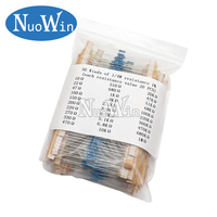 600pcs/Lot 300pcs/Lot 30 Values 1/4W Resistance 1% Metal Film Resistor Pack Assorted Kit 1K 10K 100K 1M 100 220 470 ohm