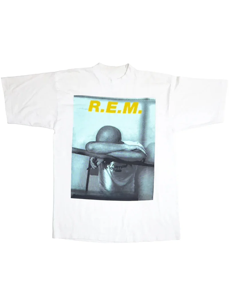 

Monster Album Ro Sle American High Street Men's ort Sve Straight Spray T-irt REM Qui Turn Eye Band