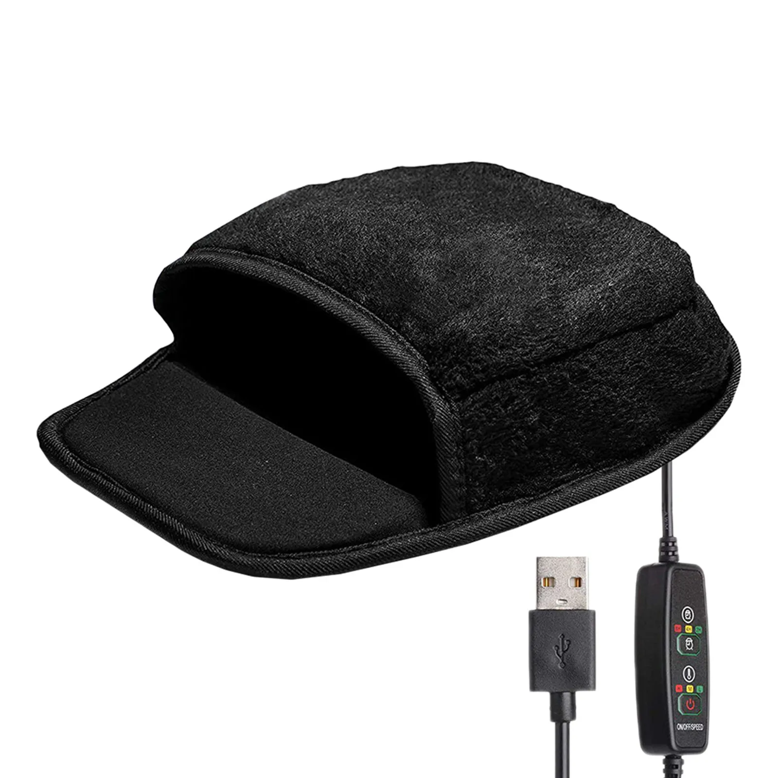 

USB Heated Mouse Pad Winter Warm Mouse Mat Smooth Surface Precise Tracking Reinforced Edge Long Life for Office Home Desktop