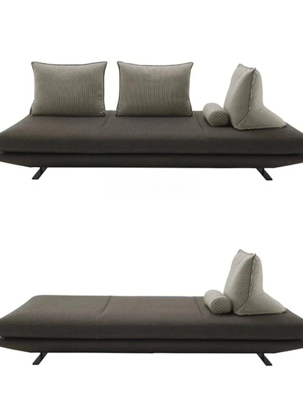 

Italian Prado backrest straight row fabric sofa home living room movable sofa