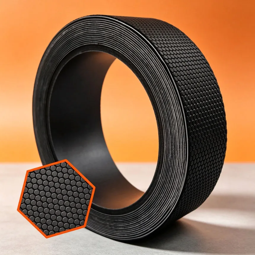 Black Rubber Anti-Slip Tape, Waterproof, Wear-Resistant, Anti-Drop, Non-Slip Sticker, Used for Stairs, Kitchens, and Bathrooms