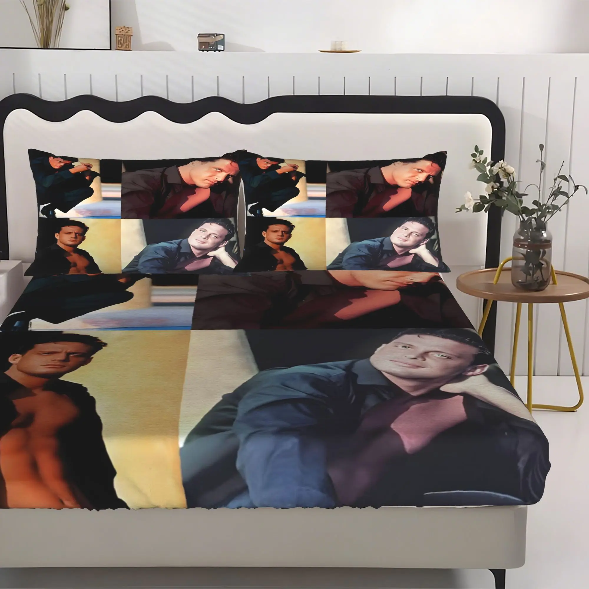 Customize The LUIS MIGUEL Three-Piece Fitted Sheet Set Is Ideal for Effortlessly Decorating Apartments, Dormitories, Or Family A