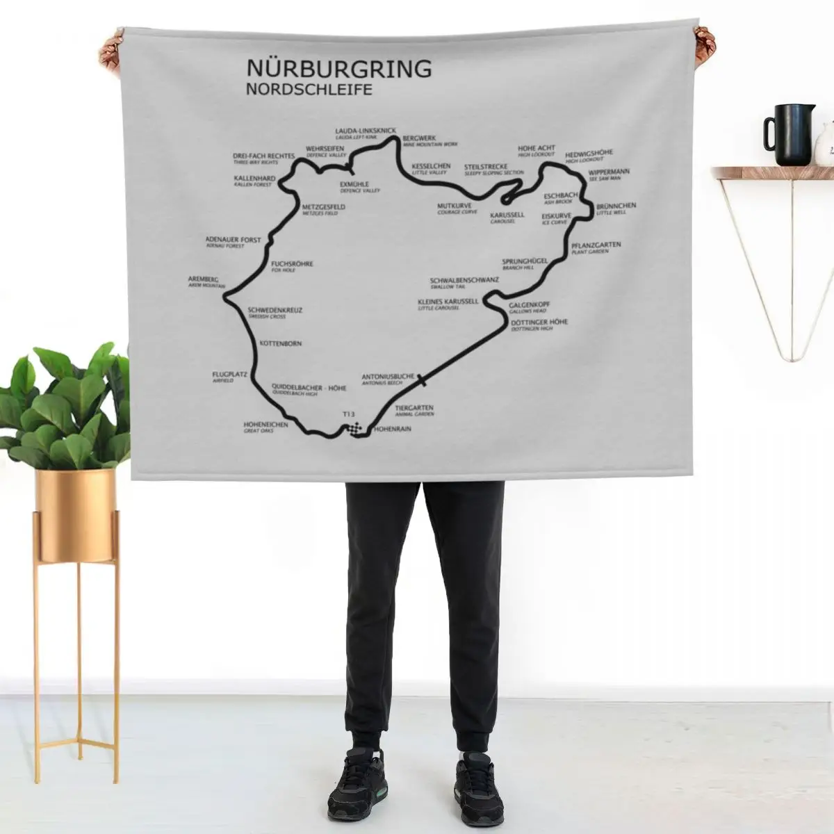 The Nurburgring - Nordschleife Throw Blanket Custom Hairys Tourist Summer Moving manga Blankets