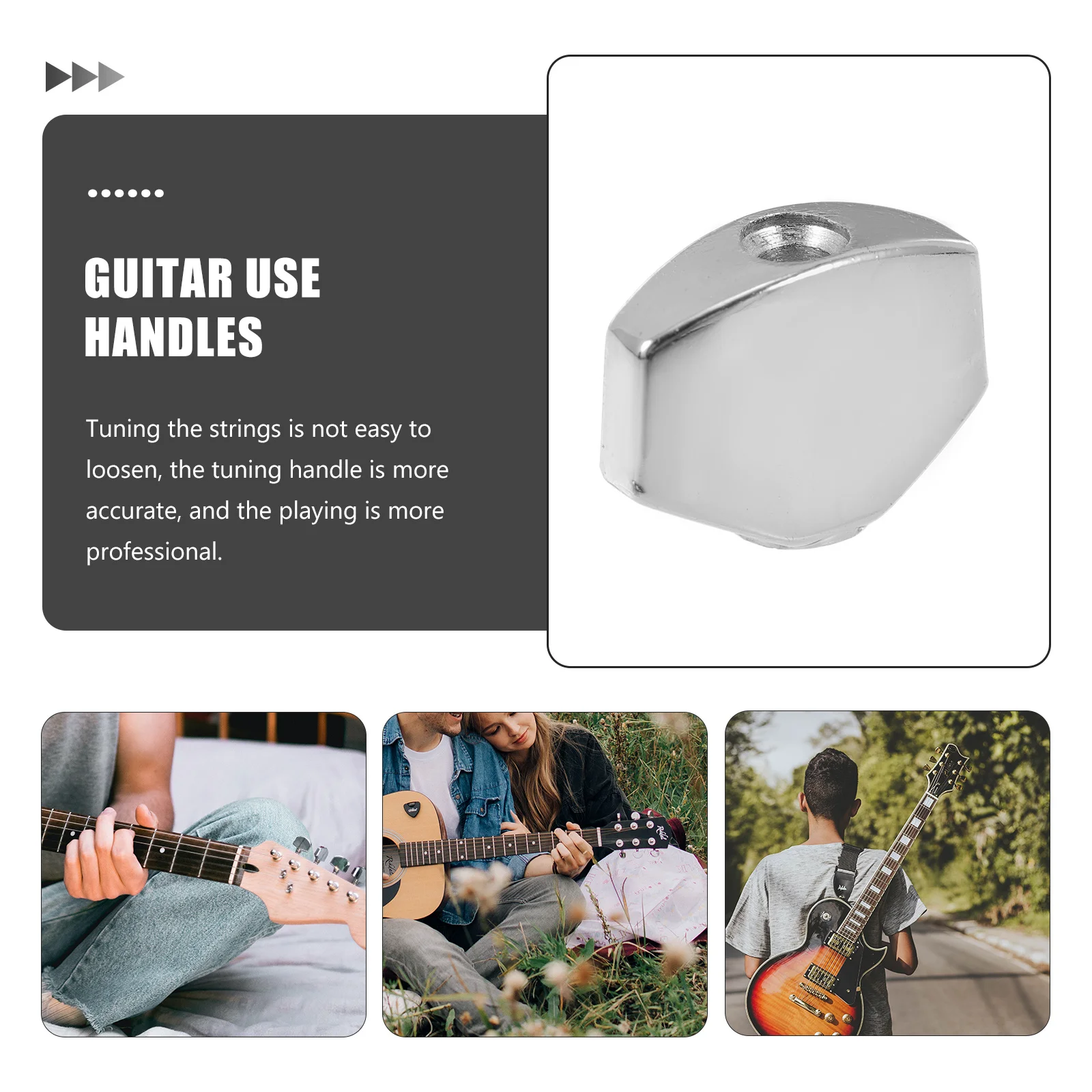 

6Sets Folk Guitar Tuning Caps Reliable Durable Tuner Handles String Locking Acoustic Guitar Tool Folk Tuning Handles