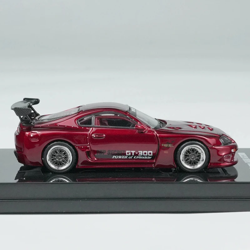 INNO 1:64 Skala SUPRA A80 TOP SECRET Metalowy Model Samochodu Statyczny Kolekcjonerski Dekoracja Prezent na Święta Zabawka Pamiątka