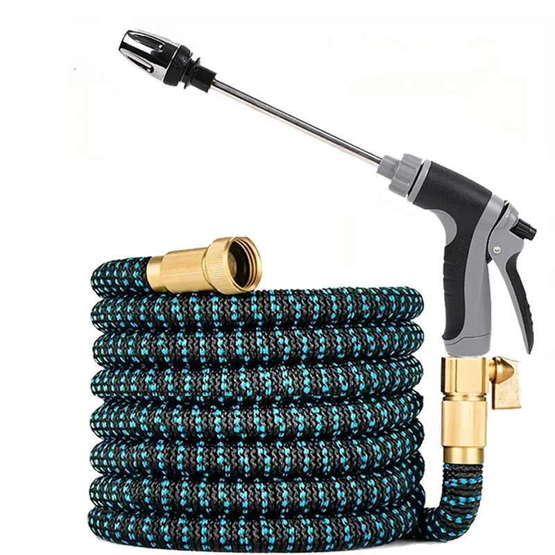 Expandable Magic Hose, High-Pressure Car Wash, Long Pole Spraying Functions, Water Gun, Home Garden Watering Hose Garden Hose ﻿