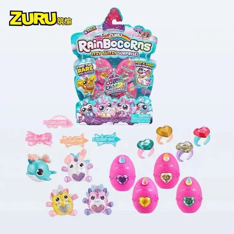 

Zuru Rainbocornes Itzy Glitzy Surprise Series слепая коробка игрушка милый единорог волшебное яйцо сюрприз яйцо динозавра коллекционные предметы подарки для детей
