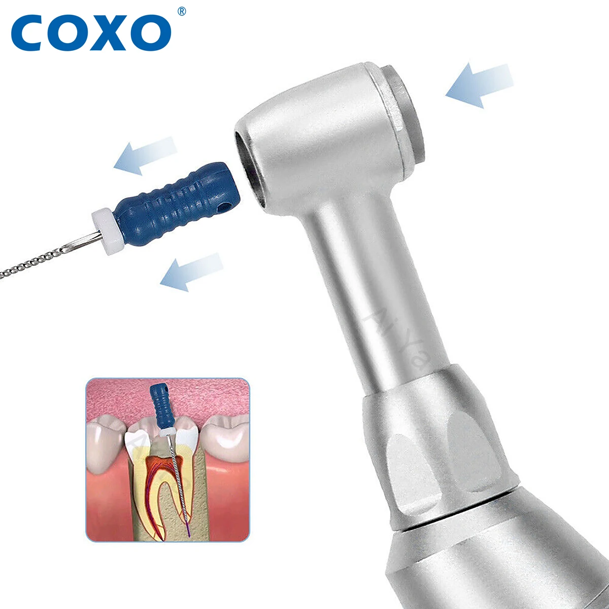 COXO 10:1 Dental Implant Handpiece Low Speed Handpiece Reduction 90º Reciprocating E Endodontic Treatment Fit KAVO NSK C5-12