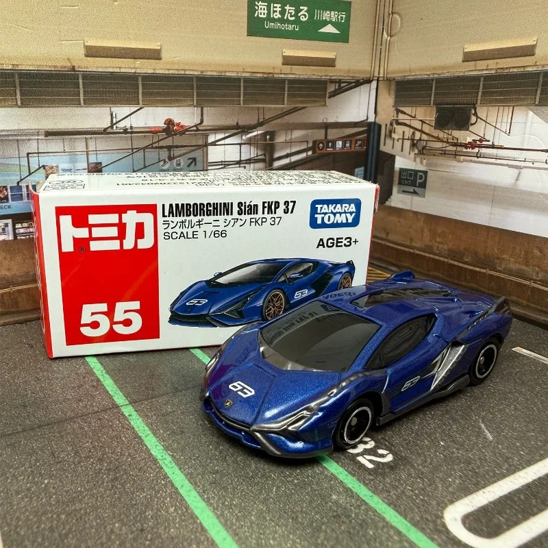 

TAKARA TOMY Tomica No 55 Lamborghini FKP37 Sports Car Simulation Alloy Car Model Mini Toy Vehicle for Kids