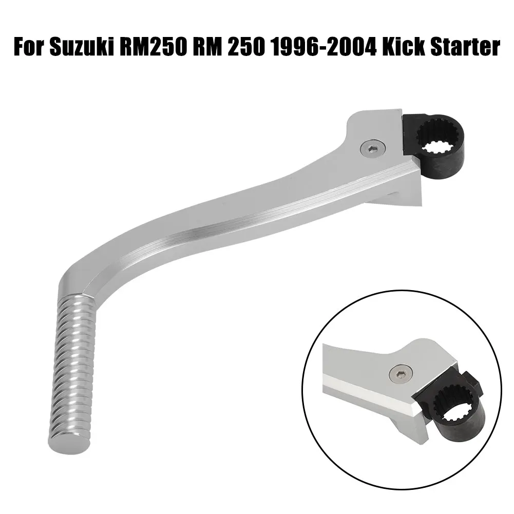 Aluminium Alloy For Suzuki RM250 RM 250 1996-2004 Silver For Caltric Kick Start Lever Motorcycle Replacement Accessories