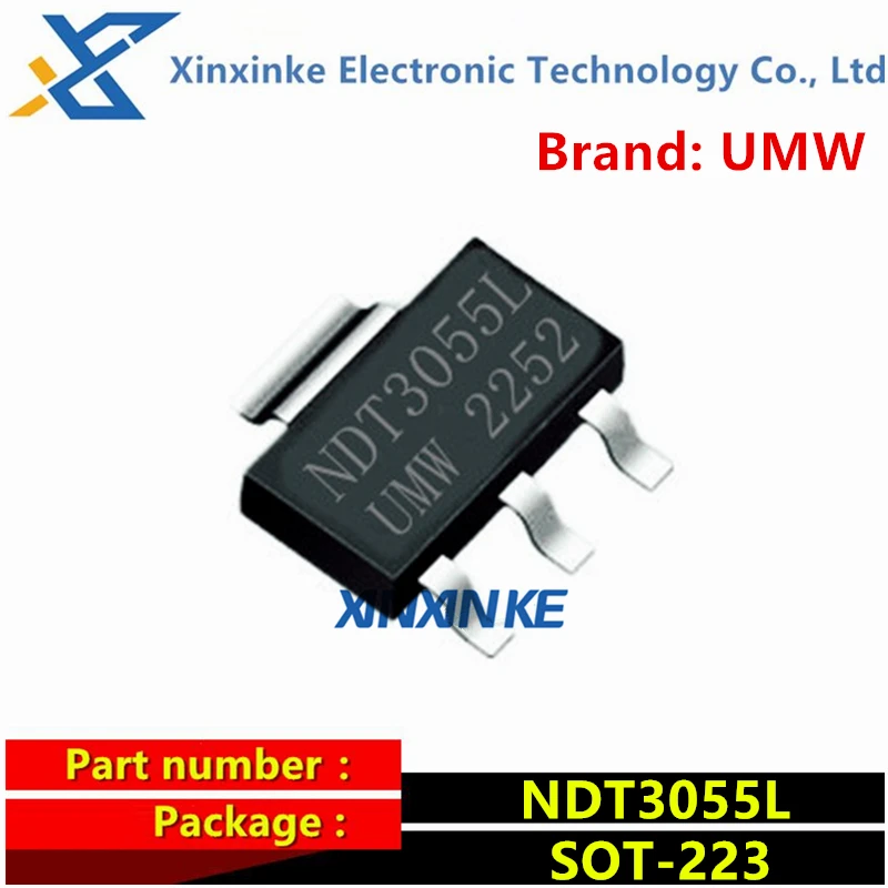 20PCS NDT3055L SOT-223 Marking: 3055L N-channel Power MOS Transistor 60V 4A Brand New