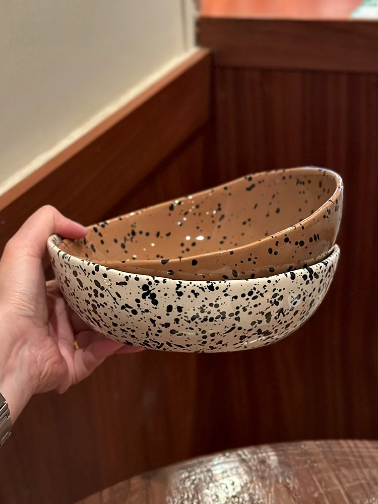 nordic-splashed-7-inch-salad-bowl-ceramic-vintage-single-person-irregular-oatmeal-breakfast-energy-bowl-handmade-fruit-bowl
