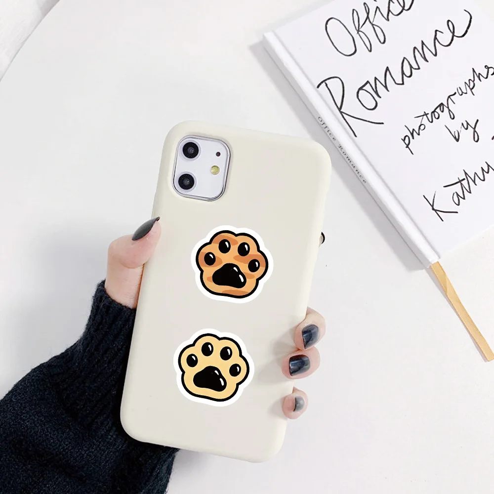 500 قطعة ملصقات لفة لطيف القط أقدام الزخرفية صائق الحرف سجل القصاصات الغيتار زجاجة ماء هدية التعبئة والتغليف ملصقات الهدايا