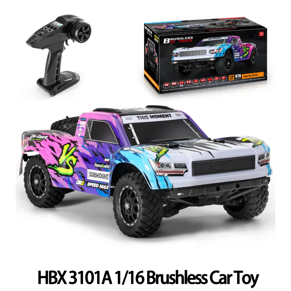 HBX 3101A 1/16 Borstelloze 4WD RC Korte Baan TruckIndependent SuspensionFull Kogellagers Metalen Aandrijfas 45 KM/H Snelheid Auto speelgoed