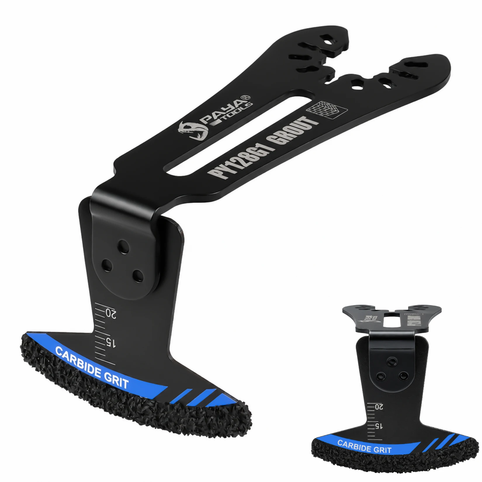 90° Right Angle Carbide Grout Remover Blade 40/50 Grit Oscillating Saw Blades for Tile Joint Mortar Removal Bathroom Renovation
