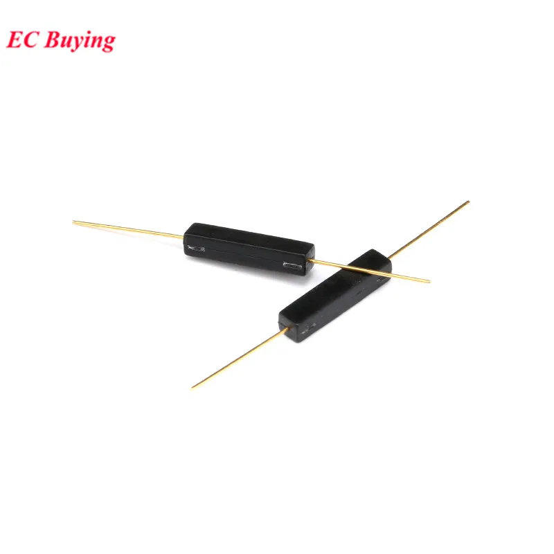 100pcs/1pc GPS-14A 2*14mm Normally Open Reed Switch 14mm Magnetic Control Switch Anti Vibration NO Sensor Plastic Type