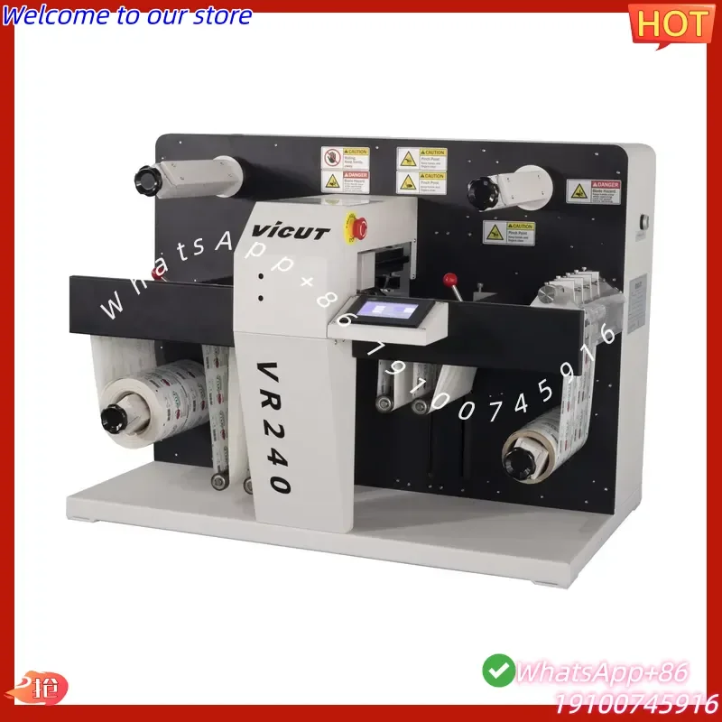 2026Hot VICUT VR240 Roll Digital Label Printer Automatic Roll Label Die Cutter Roll Slitting and Laminating Machine