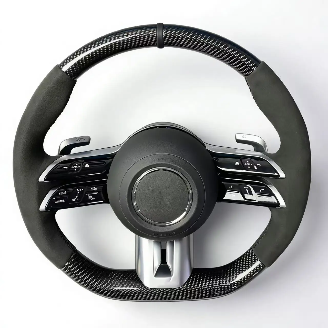 For GT E260  E300 E320 E350 E400 E450  W212 W213 Custom Black Carbon Fiber Leather Steering Wheel for E Car