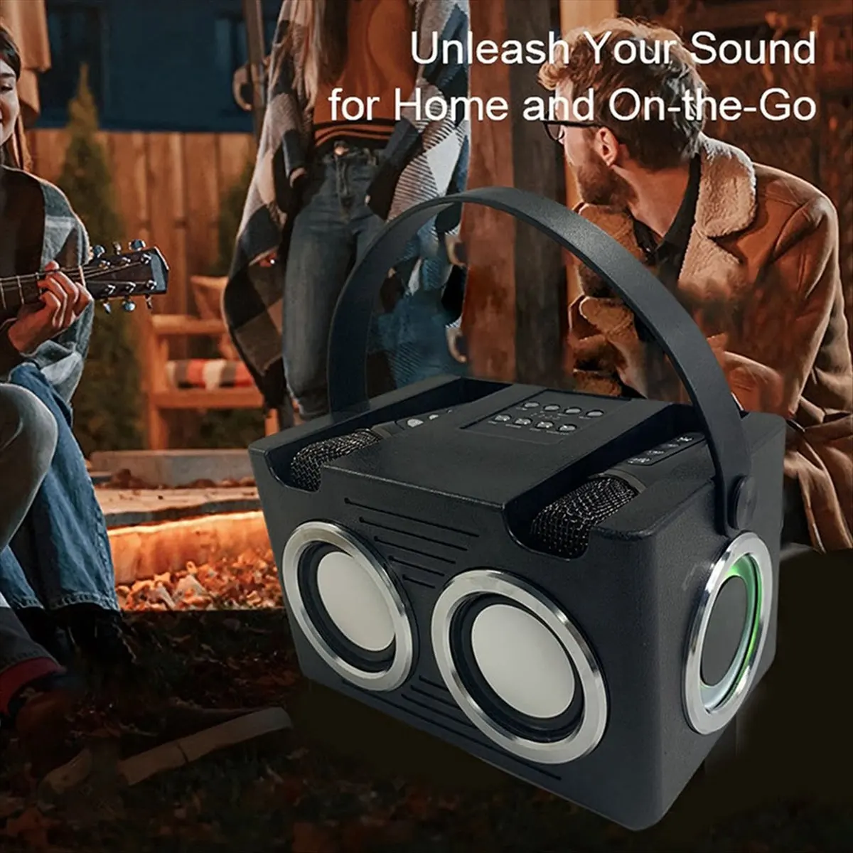 【NEW)N93R】 Portable Bluetooth Karaoke Speaker with High-Power Bass, HiFi Sound Effects Wireless Microphone for Home Parties