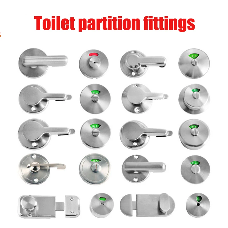 

Hardware Accessories for Bathroom 304 Stainless Steel Public Bathroom Door Lock Bathroom Zinc Alloy Indicating Lock