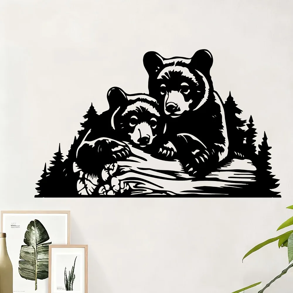 CIFBUY Metal Bear Wall Art Wrought Iron Hanging Decor Rustic Farmhouse Gift Nature Lover Home Ornament