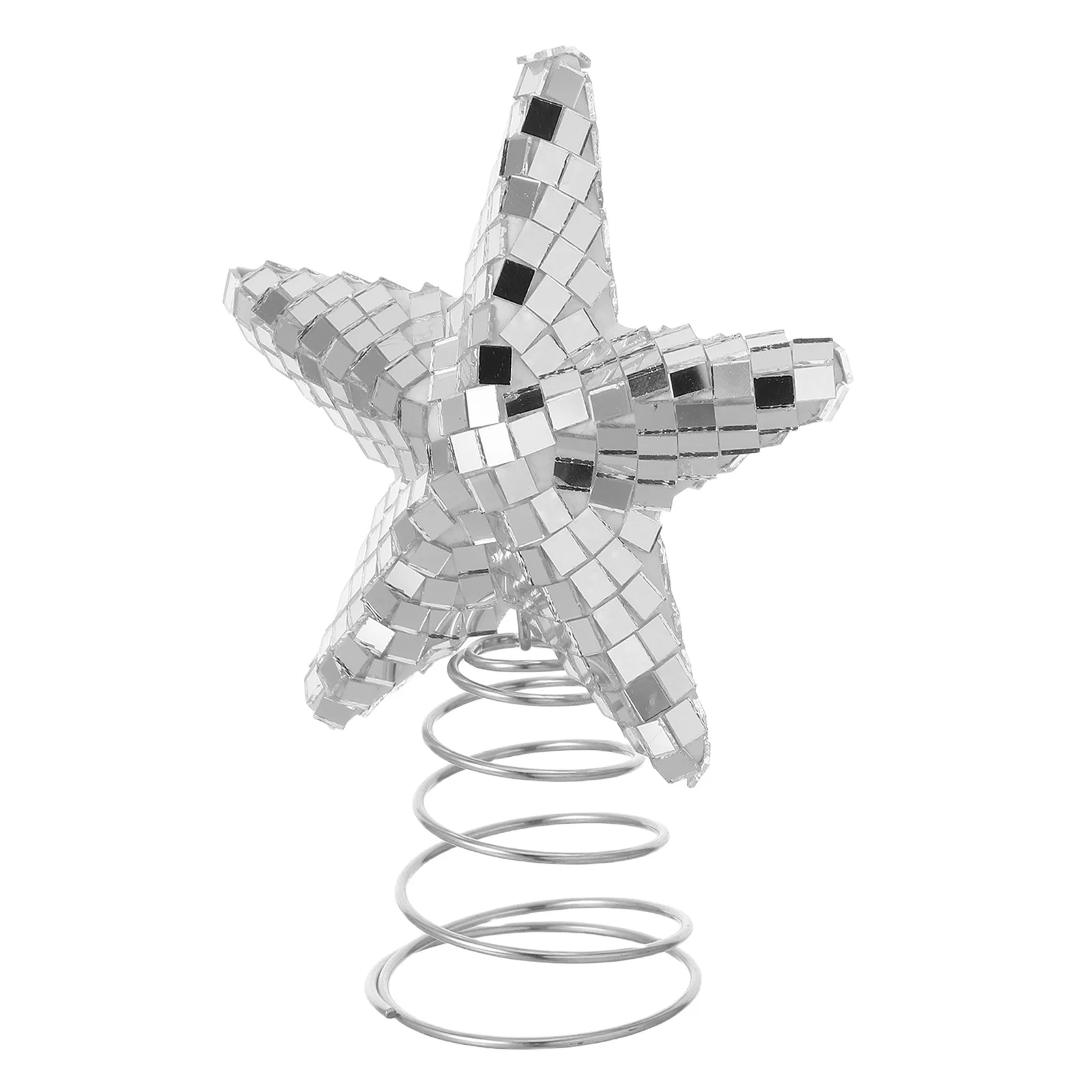 

Disco Tree Final Topper Reflective Ball Star Decorations Birthday Silver Wedding Mirror for Parties