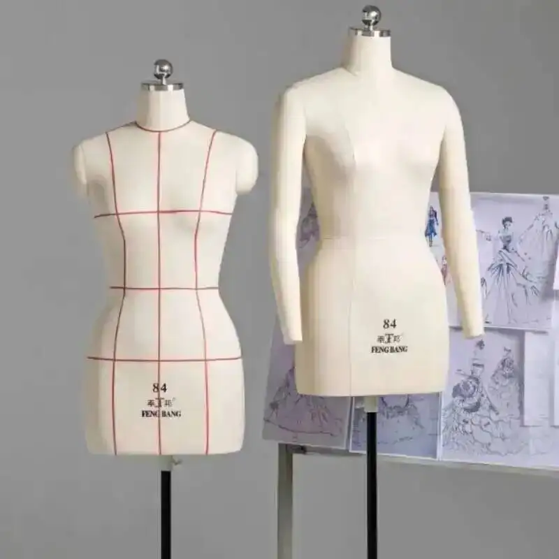 Sewing Female for Tailor Mannequin Body Clothes Design and Bust Dress Form Stand Model Mannequin Display Stand with Wheels Base