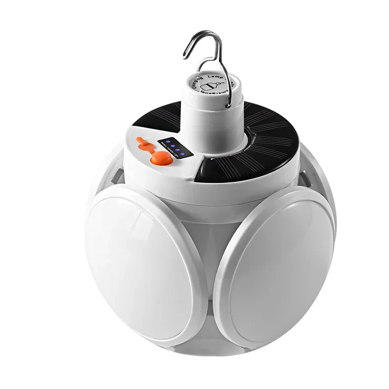 Imagem -06 - Lanterna de Acampamento Solar Portátil Usb Recarregável Pendurado Tenda Lâmpada Lâmpada de Futebol Led Luzes ao ar Livre Caminhada Luz de Emergência