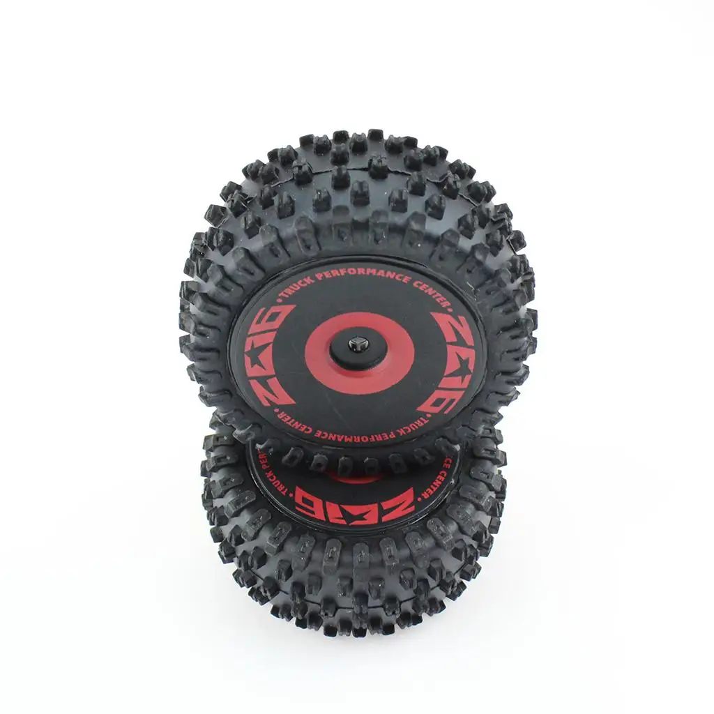 Front Tyres RC Car Wheels Rims Replacement Accessories 75mm Rubber for Wltoys 124016 2013 Crawler Truck Non Slip Long Service