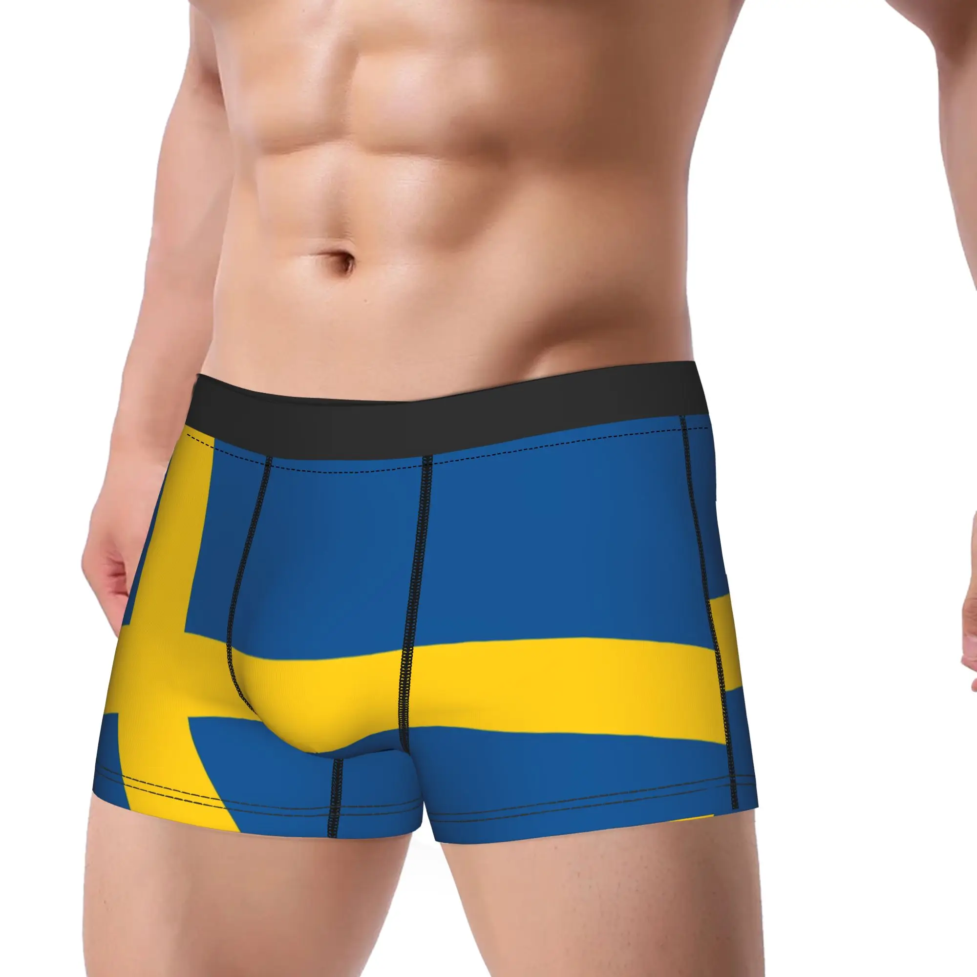 Sweden Swedish Scandinavian Nordic National Flag Merch Boxers Briefs Novelty Underwear  Boxer Briefs Gag Gifts For Men