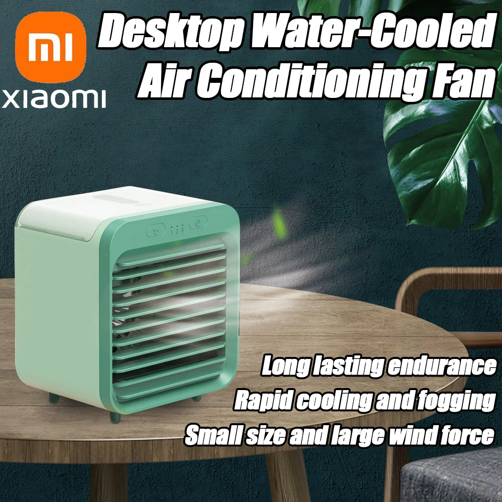 2024 Xiaomi New Humidifier Cooler Fan 3 Gear Air Conditioner Fan Portable USB Chargeable Desktop Spray Fans for Office Dormitory