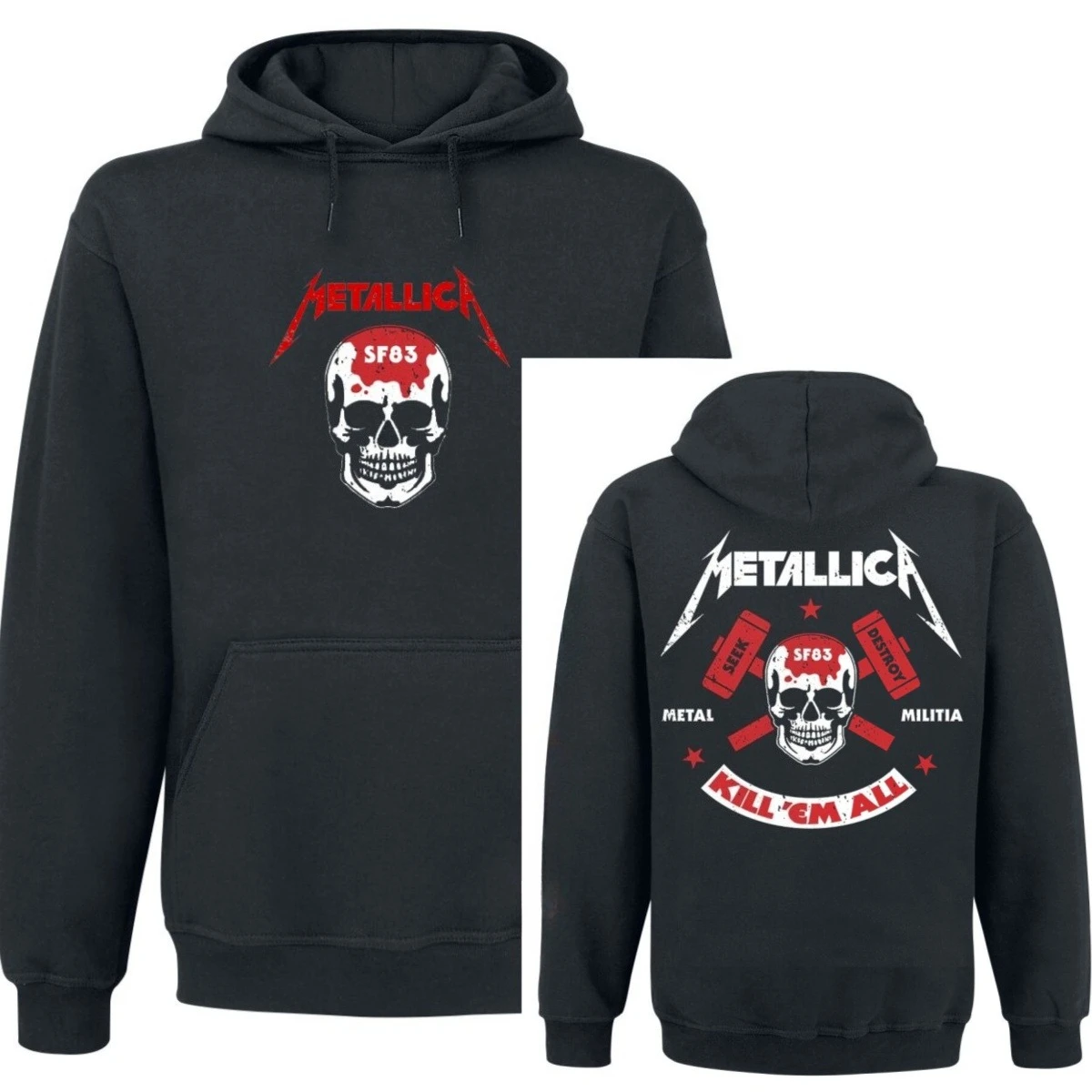 Kill 'Em All - Skull _ Metallica Hoodie 2026 الخريف والشتاء الفاخرة الراقية لكل من الرجال والنساء أعلى Y2k #1