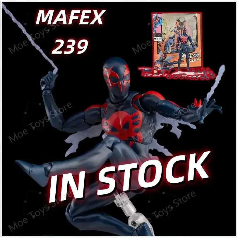 

In Stock NEW Spiderman Mafex 239 Spiderman 2099 Comic Version Collection Figures Anime Action Figure Model Custom Gift Toys