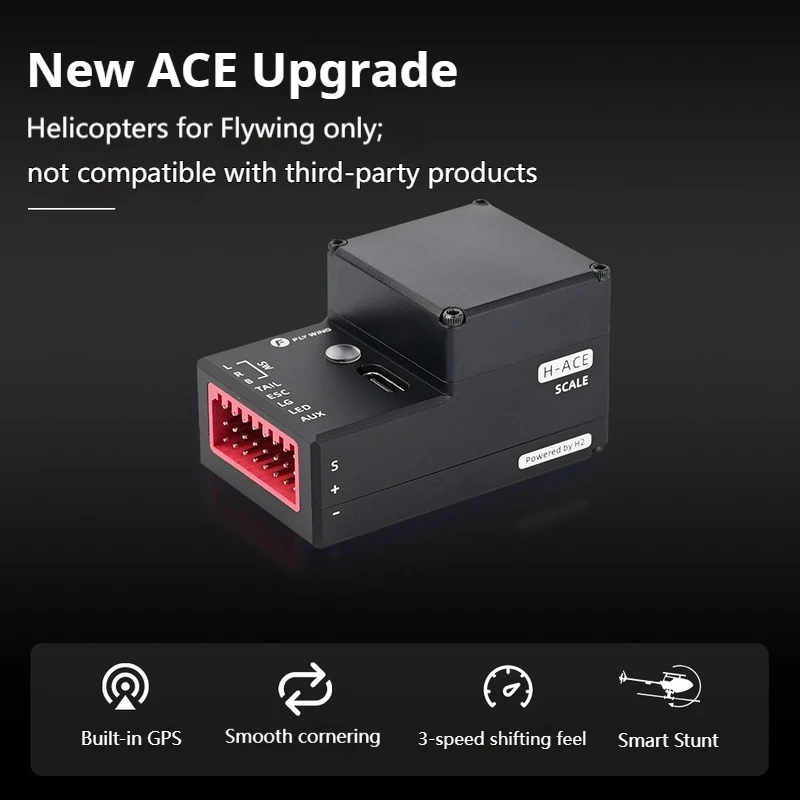 H1 Upgraded FLYWING ACE Flight Control GPS Self-Stabilization, Suitable For 3D Model Helicopters/Real Aircraft, One-Key Return