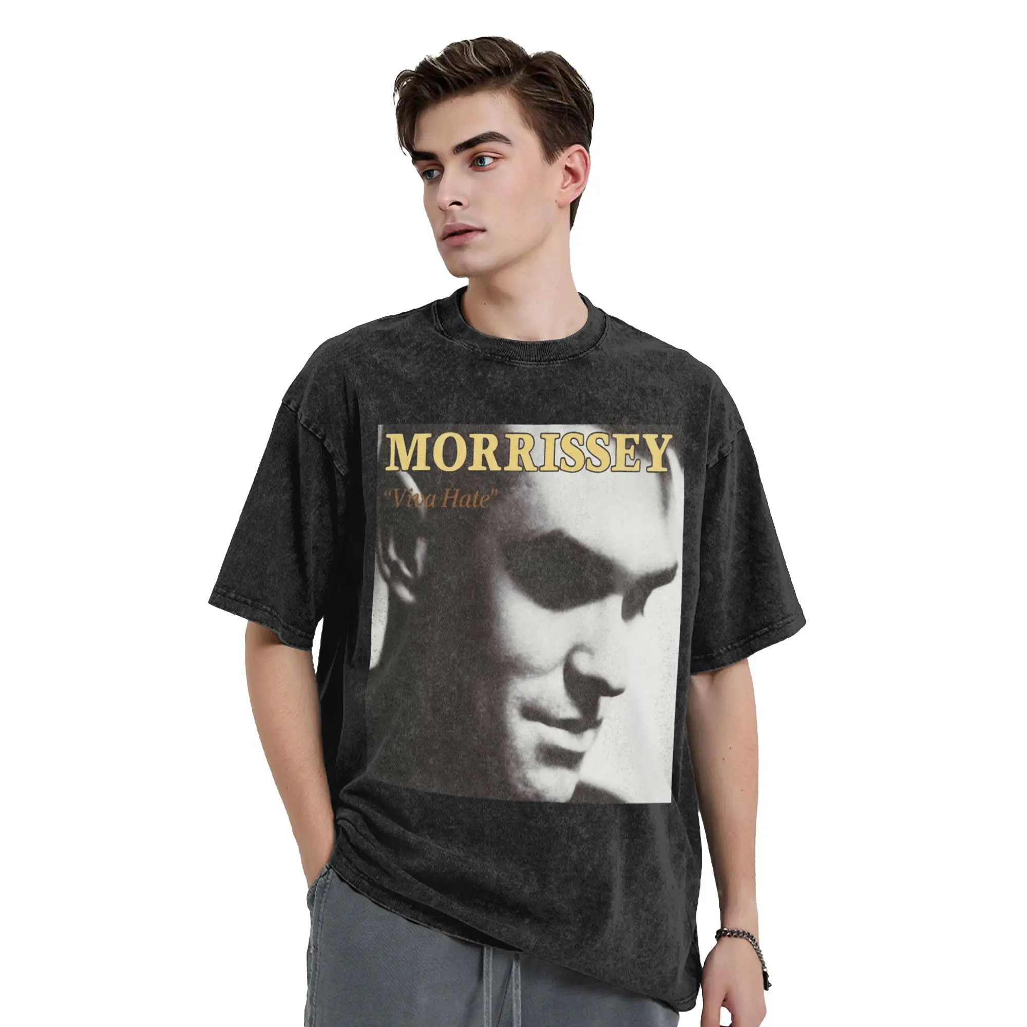 موريسي جولة 2025 تي شيرت رجالي من القطن الخالص تي شيرت عتيق برقبة دائرية تي شيرت سميثز ملابس قصيرة الأكمام فكرة هدية