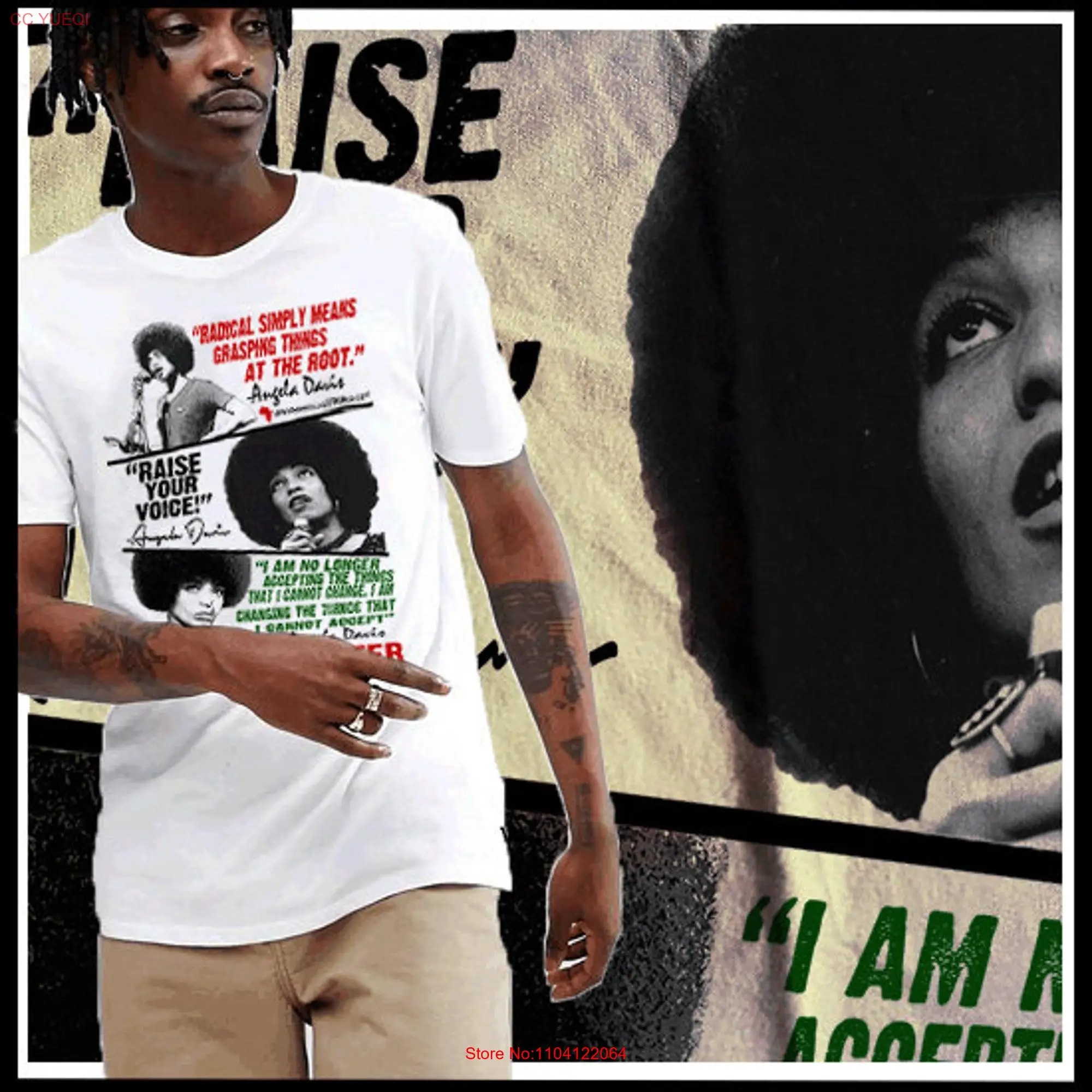 Black History Revolutionary T Shirt African Consciousness Kemetic Pride Huey P Newton Malcolm X Angela Davis