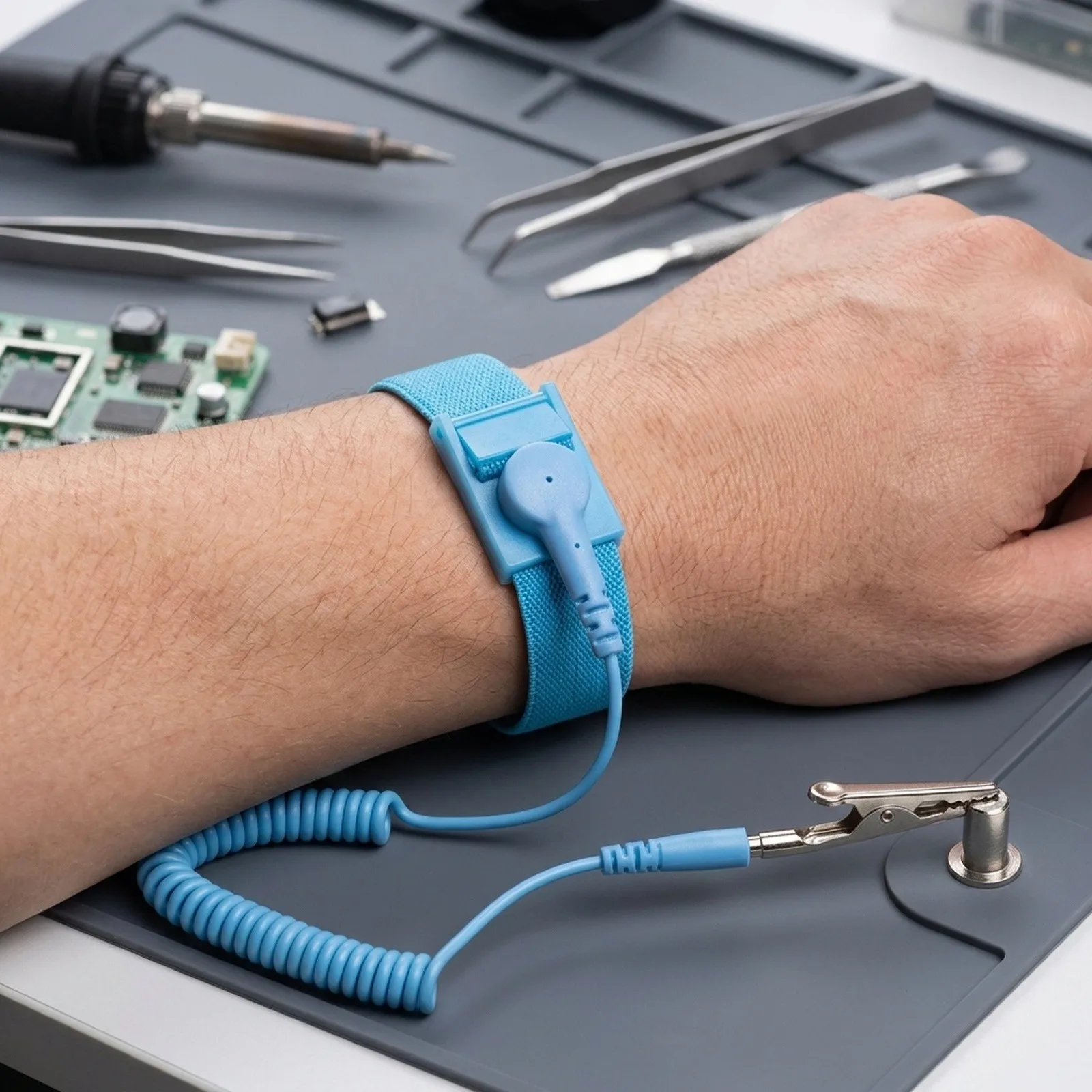 18M for static Wrist Strap with for alligator Clip Ensures Safe Handling of Sensitive Electronic Components  18M
