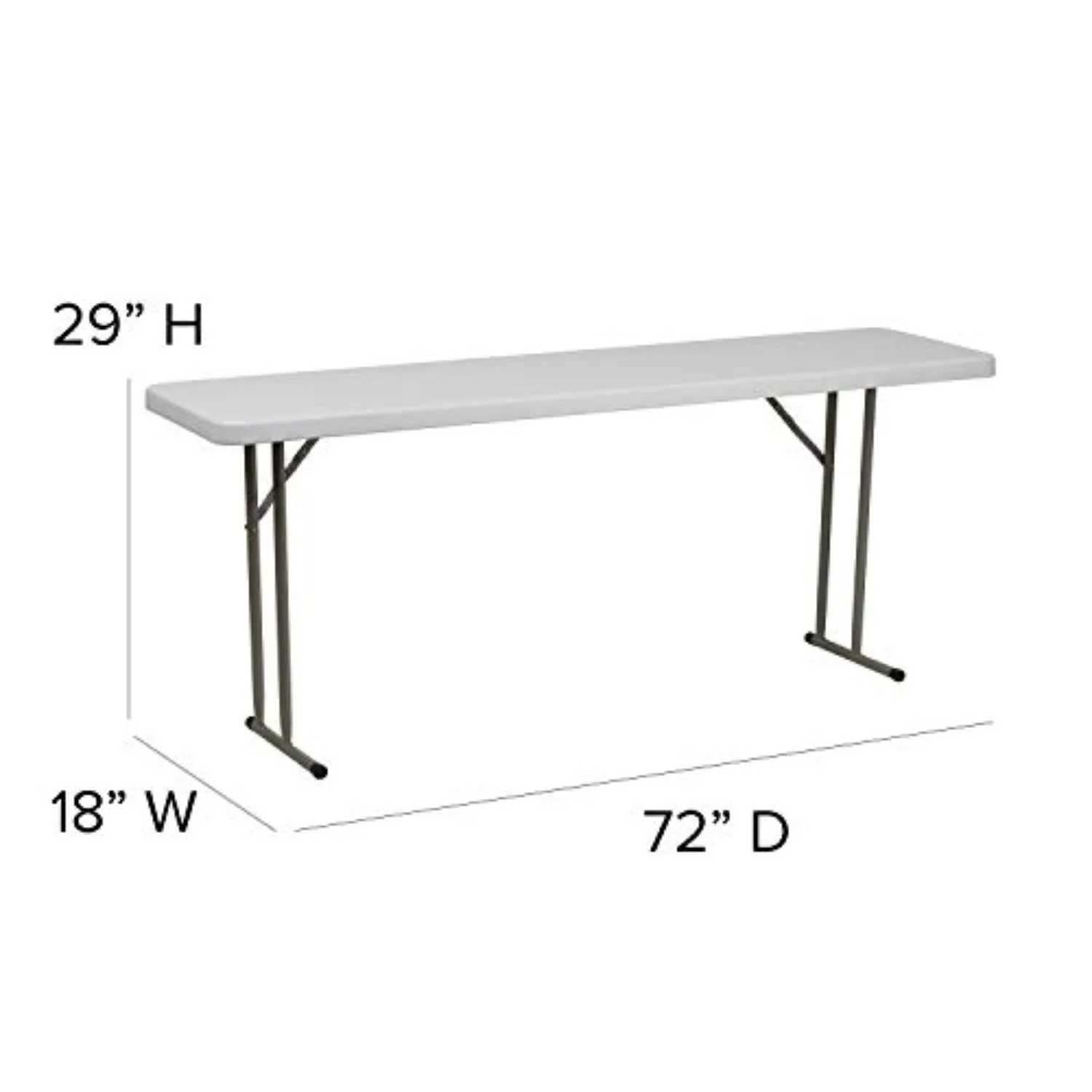 6-Foot White Plastic Folding Table | Lightweight, Easy Storage, Event and Banquet Table